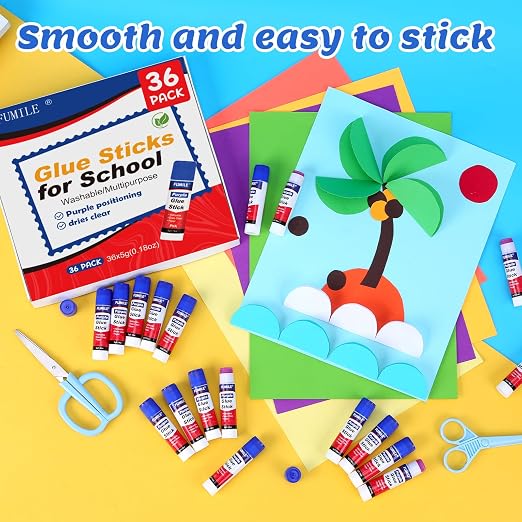 36 Pack Glue Sticks Bulk for Kids, Disappearing Purple Glue Sticks for - Image 5