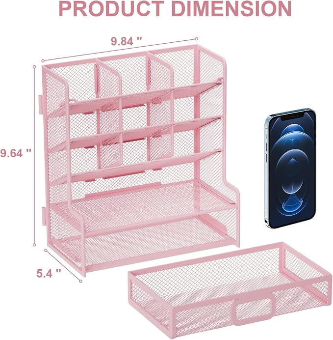 Marbrasse Larger Mesh Desk Organizer - Image 4