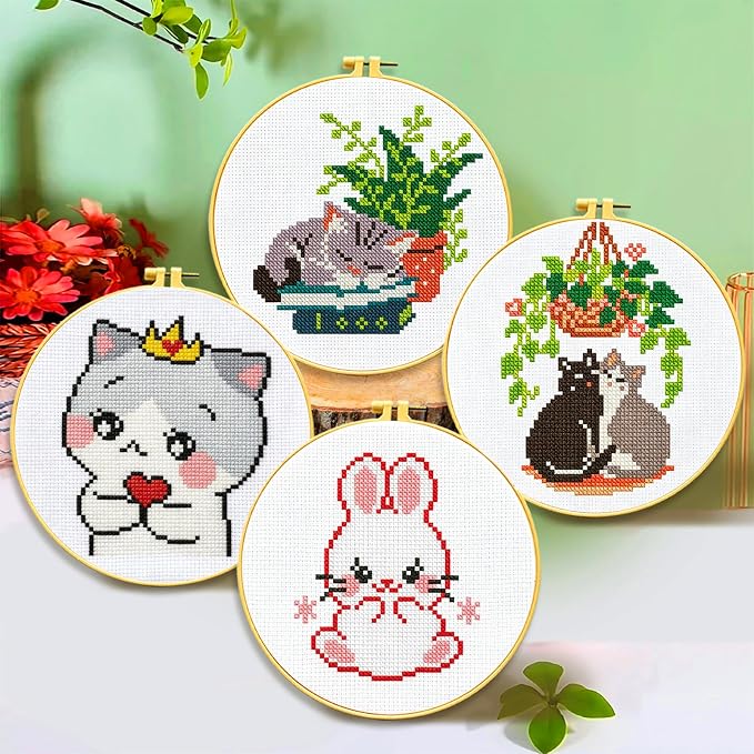 Zhenqing 4-Piece Cross Stitch Kit - Image 2