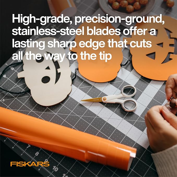 Fiskars Micro-Tip Scissors, Precision Cutting Shears, Titanium Blades & - Image 4
