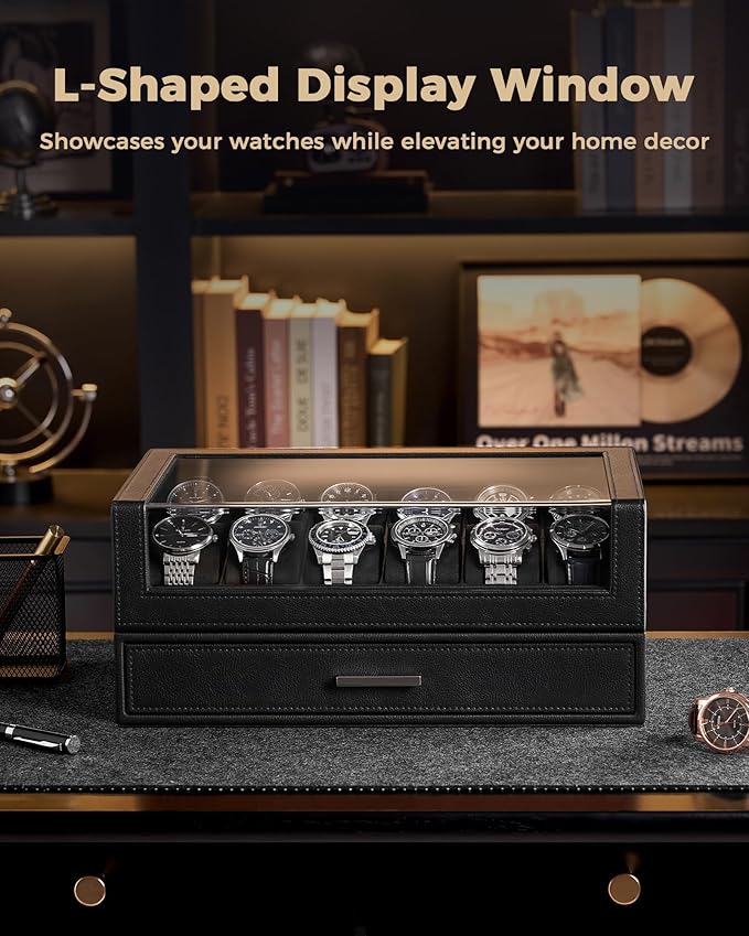 ProCase Watch Box for Men, 12 Slots Watch Display Holder - Image 4