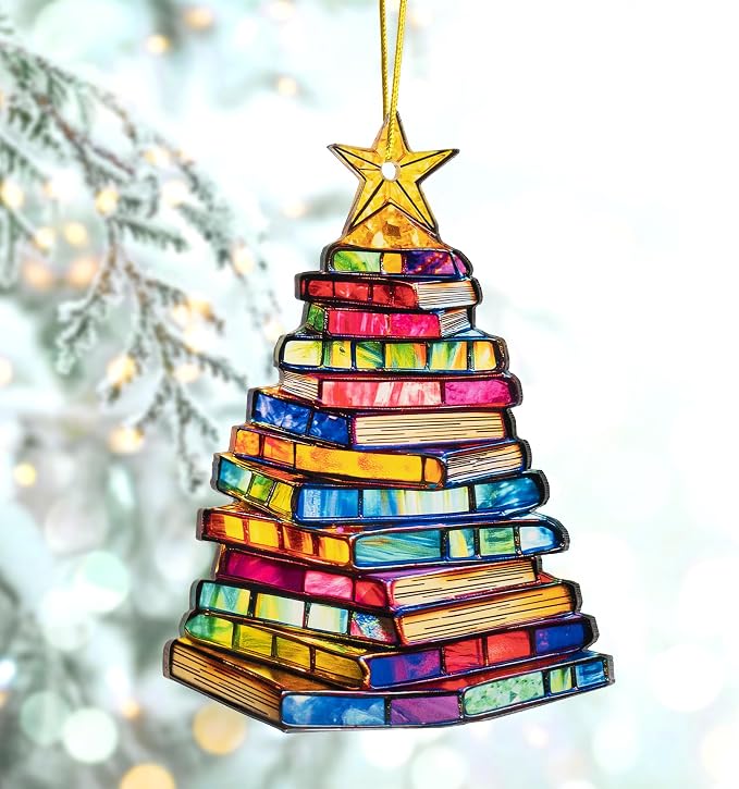 Sensemory Book Christmas Ornament 2025 Faux Stained Glass, Tree Decor Ornaments - Image 6