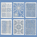 TIAMECH 6 Pcs A4 Reusable Mosaic Graffiti Stencils by TIAMECH
