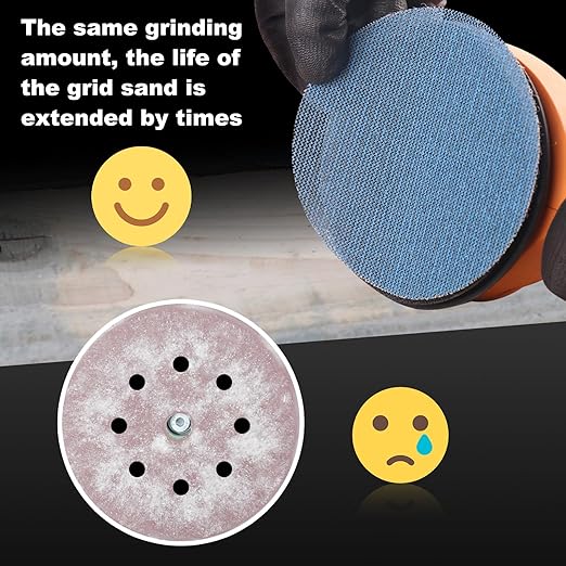 5 inch Sanding Discs 120 grit Mesh Disc Ceramic Abrasive Sandpaper Hook and Loop Orbital Sander Pads for Coating Removal,Body Repair, Auto Sanding 30 PCS