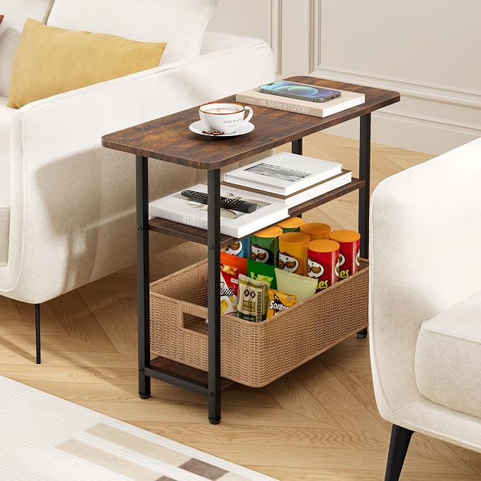 SLEEPING LAMB Side Table for Living Room, 3-Tier End Table for Small Space - Image 7