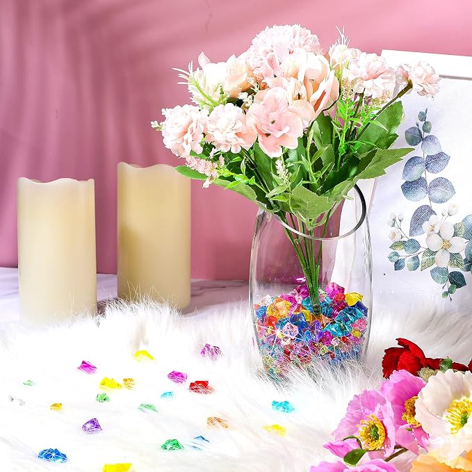 Syhood 570 Pcs 5 Sizes Multicolor Fake Acrylic Gems Crushed Ice Rocks Plastic - Image 7