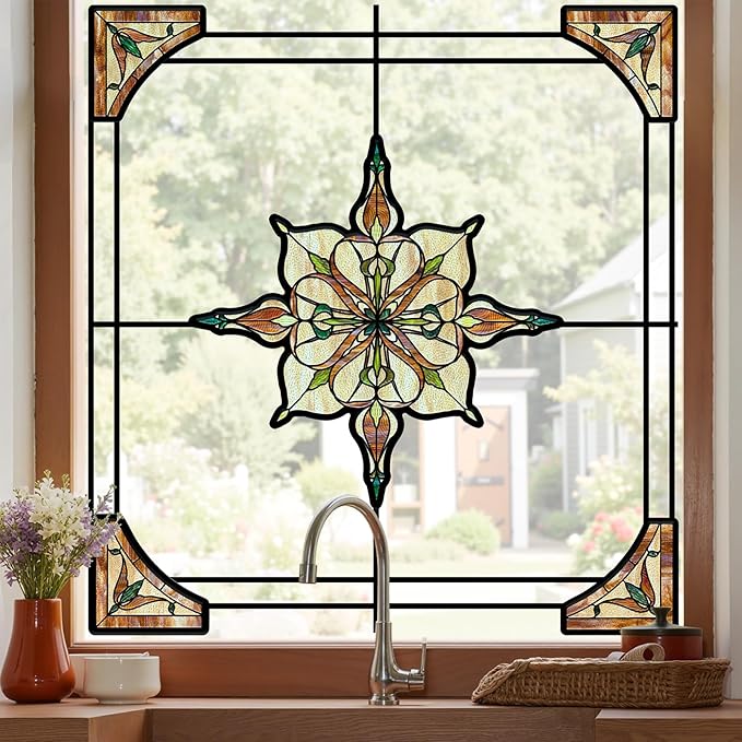 ADD.HERES Window Stickers, ‌Stained Glass Window Privacy Film, UV Blocking by ADDHERES