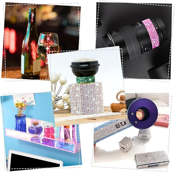 NiArt Self Adhesive Crystal Rhinestone Diamond Ribbon 12 Rolls 0.9cm Wide Total - Image 5