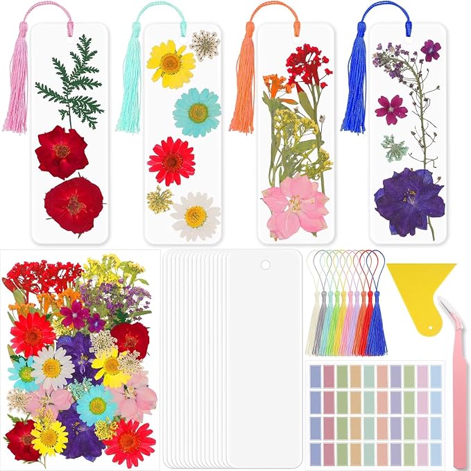 Bookmark Making Kit, tassels and peel-and-stick design. No laminator required by TMKEFFC