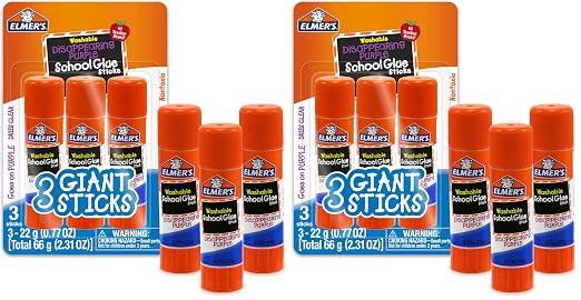 Elmer's Disappearing Purple School Glue Sticks, 22 Grams, Vision Board by Unknown