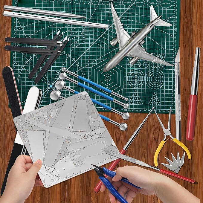 23 Pieces Metal Puzzle Tool Kit, AHIER Metal Model Tool Kit Including Plier - Image 2