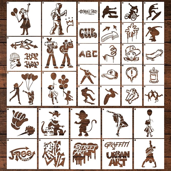 Sitsink Graffiti Stencils by SitsinkArtCraftsTools