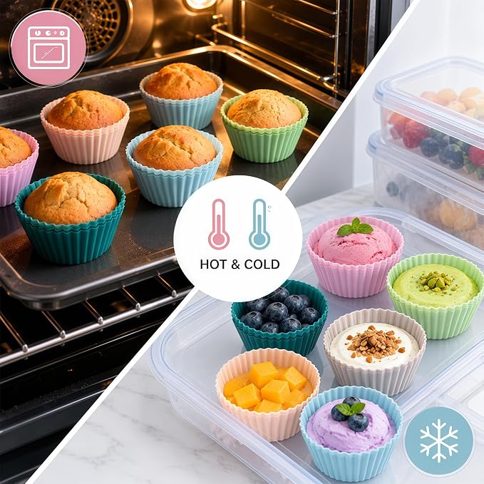 Reusable Silicone Baking Cup Silicone Muffin Liners - Image 9