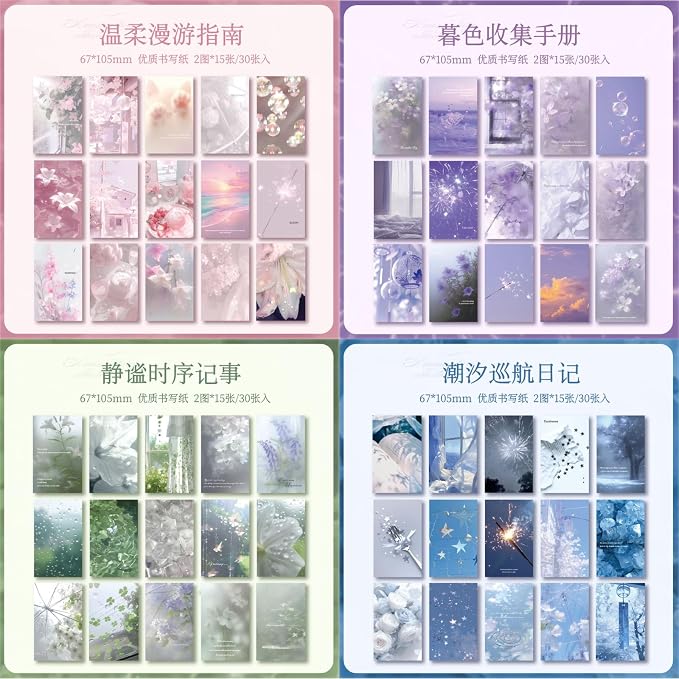 120 Sheets Aesthetic Landscape Memo Pads, 2.6x4.1 Cinematic Scenery - Image 2