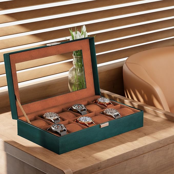 ProCase Watch Box Organizer, 12 Slot Watch Display Case - Image 6