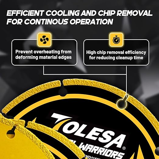 TOLESA Diamond Cutting Wheel 4 1/2 x 7/8 Inch for Metal, Cut Off Wheel with 5000+ Cuts on Rebar, Steel, Iron and INOX, 1 Pack