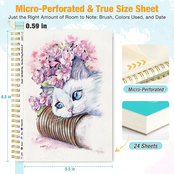 Watercolor Paper Pad, Spiral - Image 2