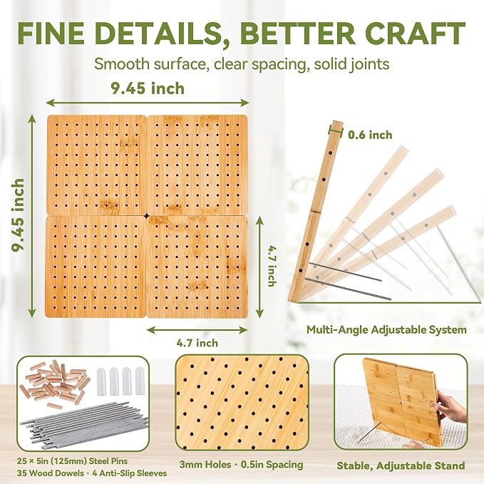4-Pack 4.7" Crochet Blocking Boards - Image 2