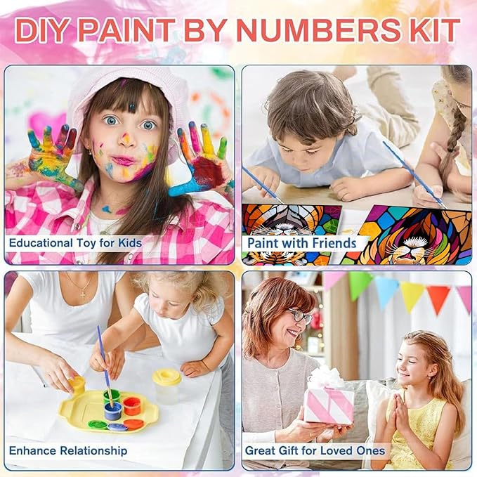 cviokrdu 4 Pack Paint by Numbers Kit - Image 7