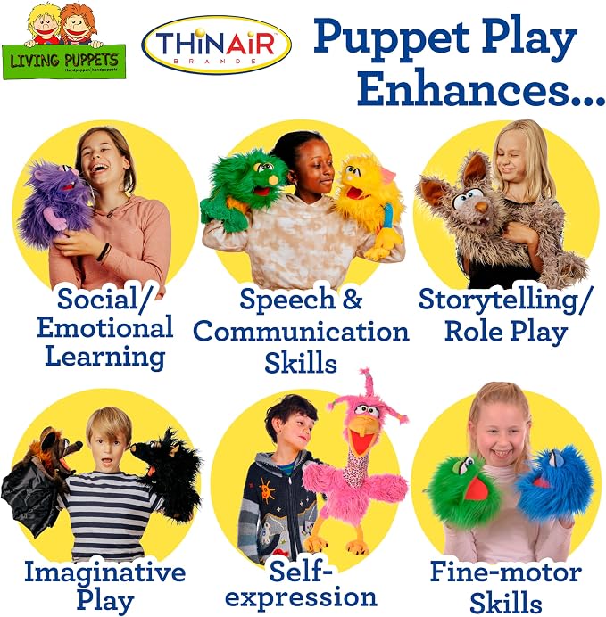Living Puppets 9-Inch Plush Friendly Monster Hand Puppet - Image 5