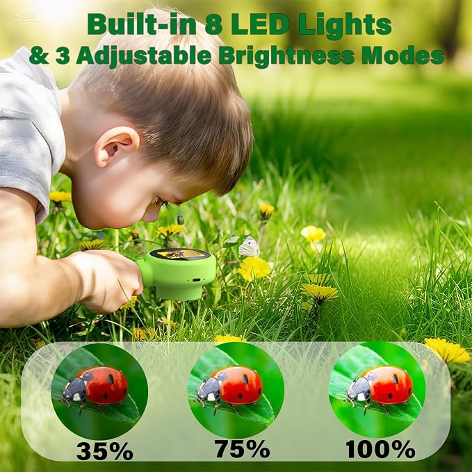 Microscope for Kids with Bug Catcher, 1080P HD Digital Handheld Portable Kids - Image 4