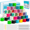 Lanyard String 40 Rolls Gimp String, Plastic Strings Lacing Cord, Boondoggle by Unknown