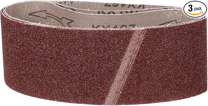 3 x 21 Inch Sanding Belt, 3 Pcs 40 Grit Knife Sharpener Belts Work Sharpening for Belt Sander Knife Carving Tool Metal Working