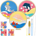 TINDTOP Punch Needle Kits, 3 Pack Punch Needle Embroidery Kits by TINDTOP