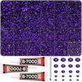 31000Pcs Purple Rhinestones for Bedazzling, Flat Back Resin Diamond Crystal by Worthofbest