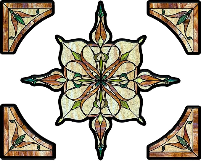 ADD.HERES Window Stickers, ‌Stained Glass Window Privacy Film, UV Blocking - Image 2
