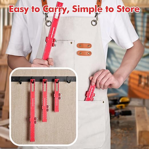 3PCS Woodworking Ruler Set, Precision Measuring Tool - Image 7