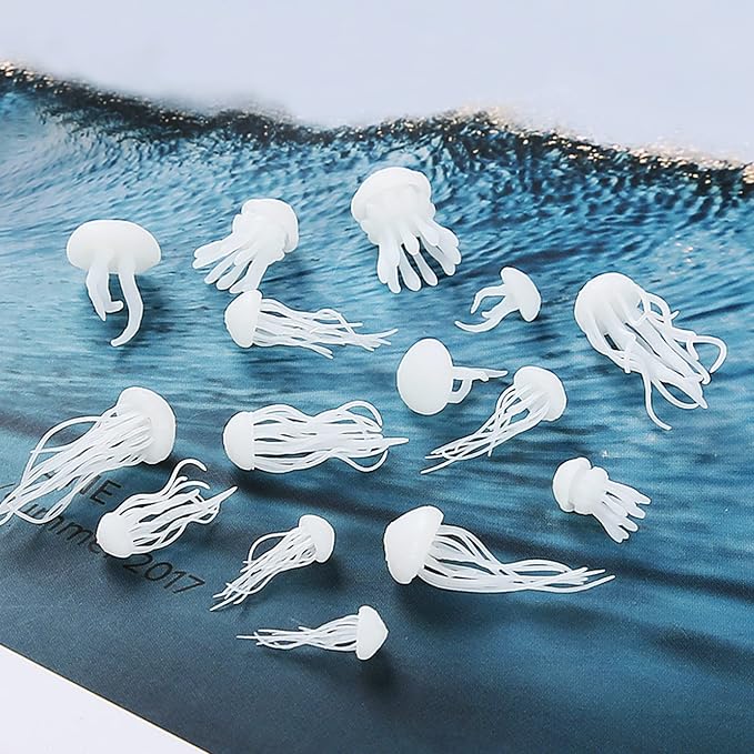 Woohome 20 PCS 3D Mini Jellyfish Mini Whale Resin Mould Filler Resin Casting - Image 4