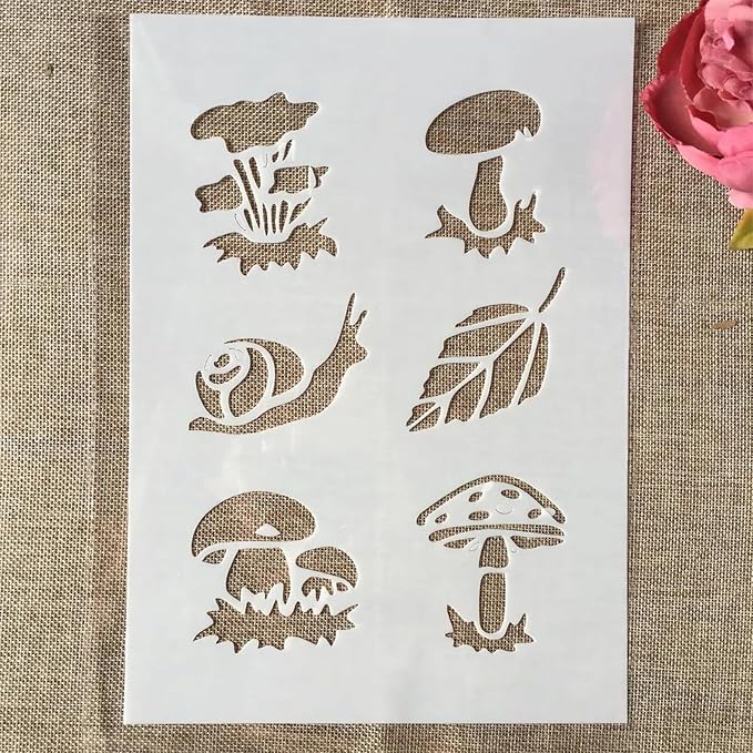 TIAMECH A4 Reusable Snail Mushroom Stencil - Image 3