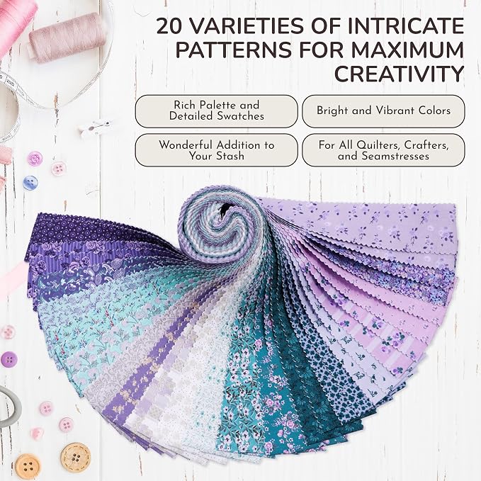 Tinyspool & Co.'s Twirlie Roll 40 Precut Quilting Fabric Strips - Image 4