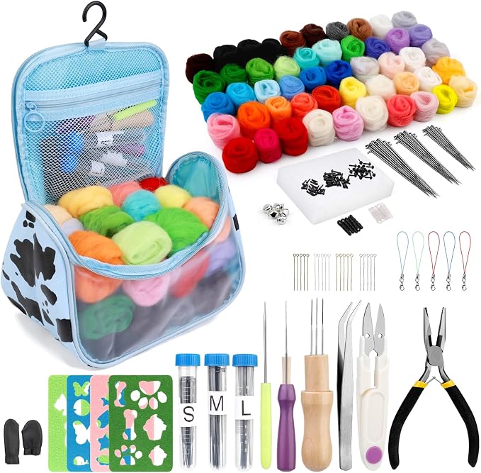 JUPEAN 228 Pcs Needle Felting Kit Wool Felting Tools - Image 8
