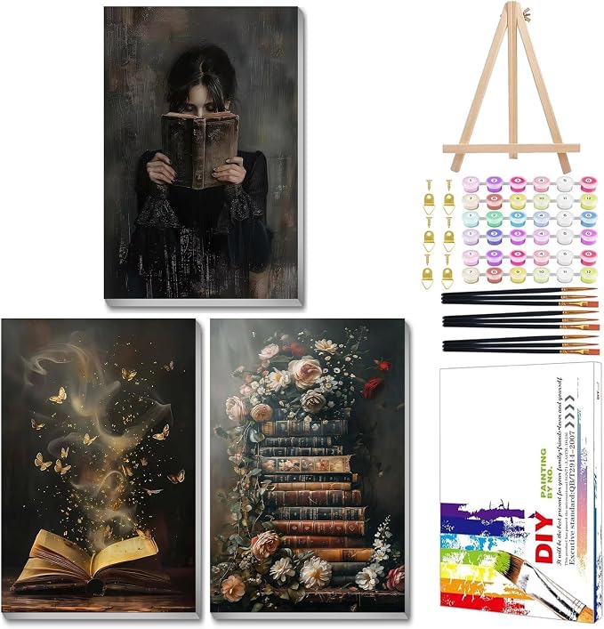 Mandun 3 Pack Paint by Numbers Kit by MANDUN