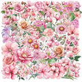 Pink Floral Waterproof Stickers by YOKSAS