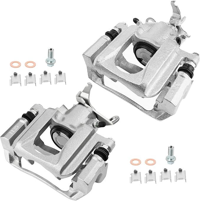 cciyu Rear Left & Right Brake Calipers Assembly w/Bracket 18B5177 18B5176 2009 2010 2011 2012 For Dodge For Journey