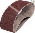 HARFINGTON 3 x 21 Inch Sanding Belts, 2 Pcs 60 Grits Aluminum Oxide Abrasive Belt Sander File Belt for Woodworking, Metal Polishing, Knife Sharpener