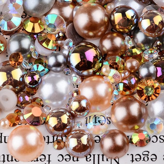 3900+ Pcs Rhinestones and Pearls Kit, 2-10mm Flatback Gems - Image 4