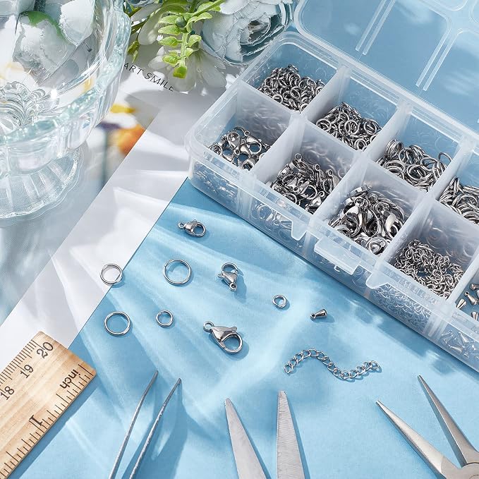 PH PandaHall 830pcs Jewelry Making Findings Stainless Steel - Image 2