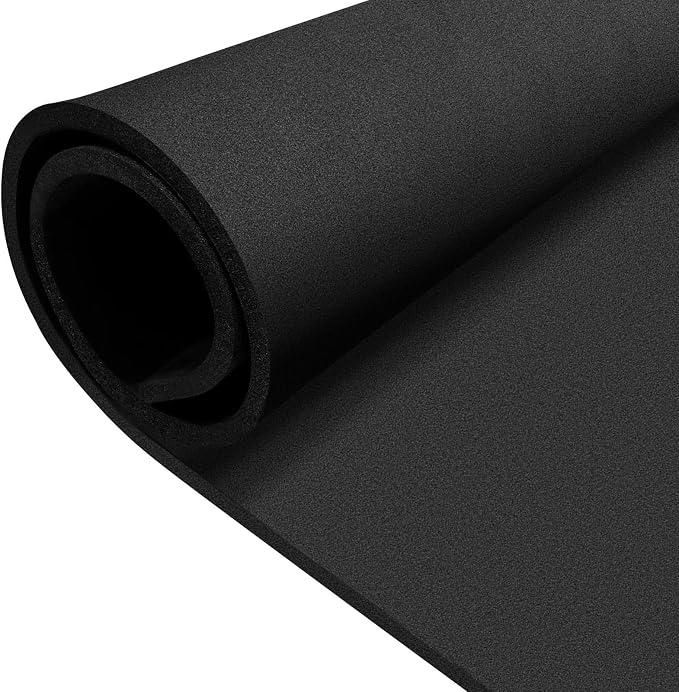 biguphate EVA Foam Roll - 8mm Black Ultra High Density Craft Foam - 15 x 39 by Biguphate