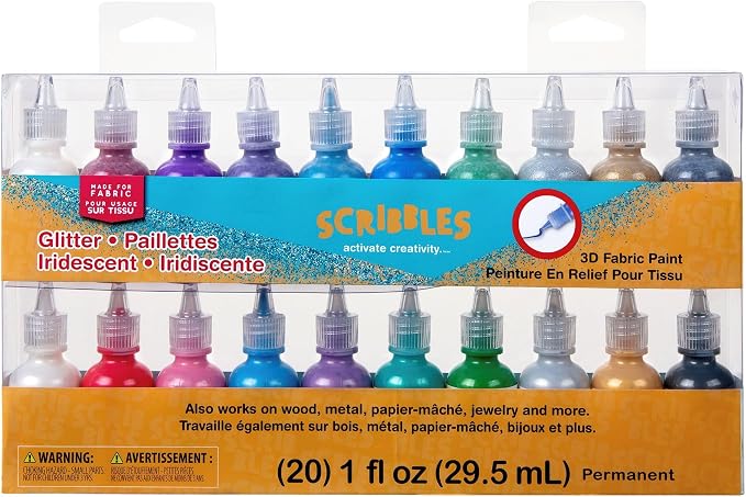 Bulk Buy: Scribbles Glitter 3D Paint Glitter by Scribbles