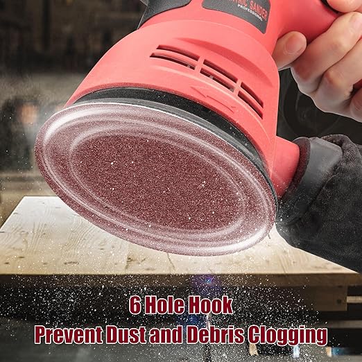 100 PCS 6 Inch Sanding Discs 1200 Grit, 6 Hole Hook and Loop Sandpaper, Round Orbital Sand Paper Discs for Sander