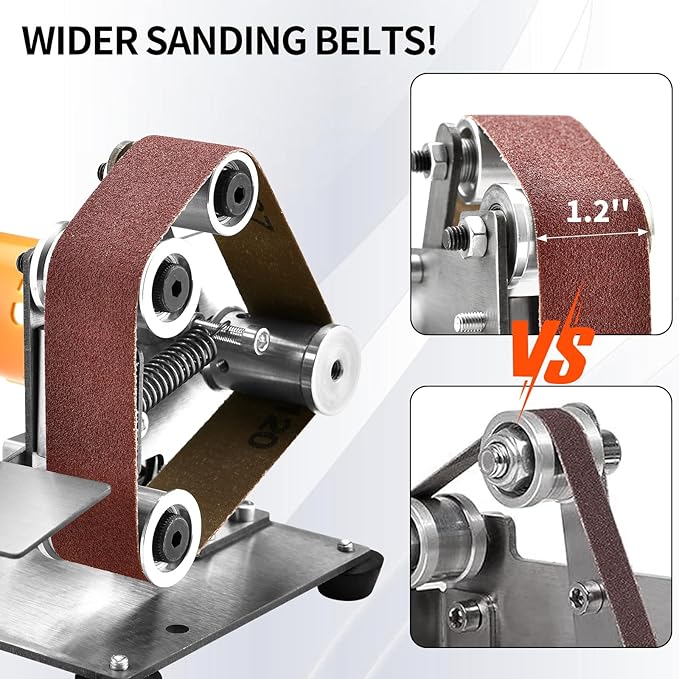 SI FANG 10Pcs Mini Electric Belt Sander Sanding Belts 13 x 1.2inch /330x30mm, Premium Knife Sharpening Aluminum Oxide Abrasive Sanding Belt for Woodworking, Metal Polishing (1000 Grit)