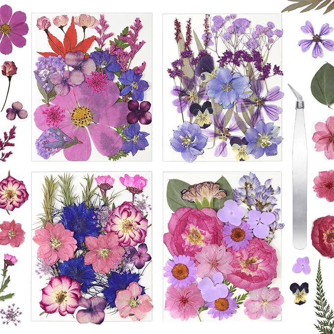 Dried Flowers for Resin | Vacuum Packed DIY Pressed Flowers for Epoxy, Nail by CONVELIFE