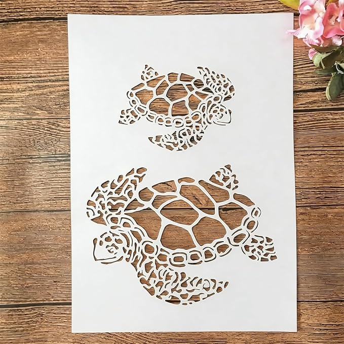 TIAMECH A4 Reusable Sea Turtle Stencil by TIAMECH