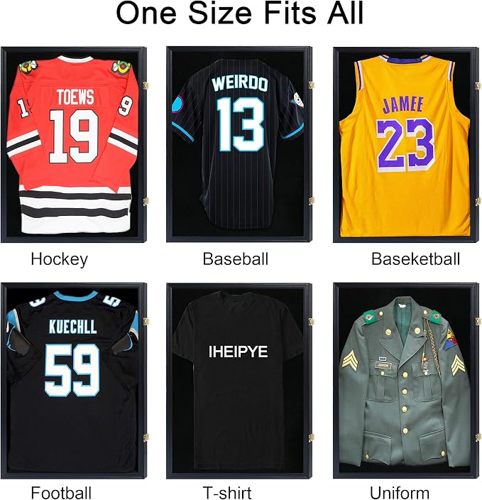 IHEIPYE Jersey Display Frame Case Lockable, Large Sport Jersey Shadow Box - Image 4
