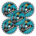5-1/2 Inch Miter/Table Saw Blades 5pcs, 24 Teeth ATB TCT Fine Finish Wood Cutting Circular Saw Blade with 5/8 Inch Arbor