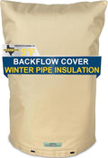 Backflow Preventer Cover Insulated (5˚F) - 14"W x 26"H Backflow Cover for Winter Pipe Freeze Protection - Sprinkler Covers for Outside with 7 Layers Fabric Double Wall Insulation Cover